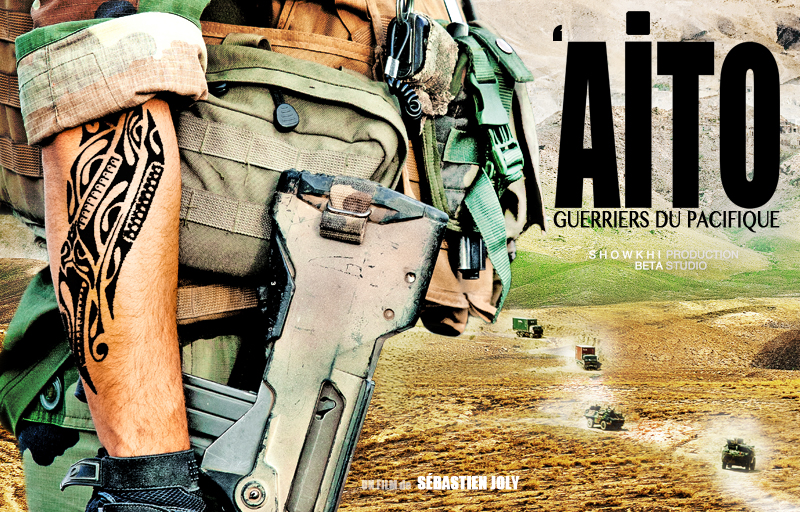 Affiche originale du film Aito guerriers du Pacifique © Sébastien JOLY
