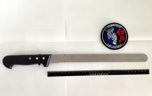 Le couteau à pain saisi © Gendarmerie