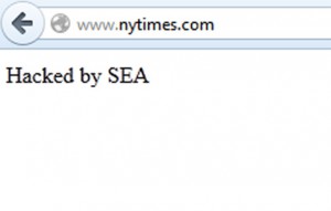 Site du New York Times hacké © Catpure d'écran  