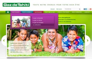 Le site Internet de Gaz de Tahiti se met à la page © Capture écran