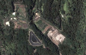 Vue aérienne de la décharge de St Hilaire © Capture Google Earth