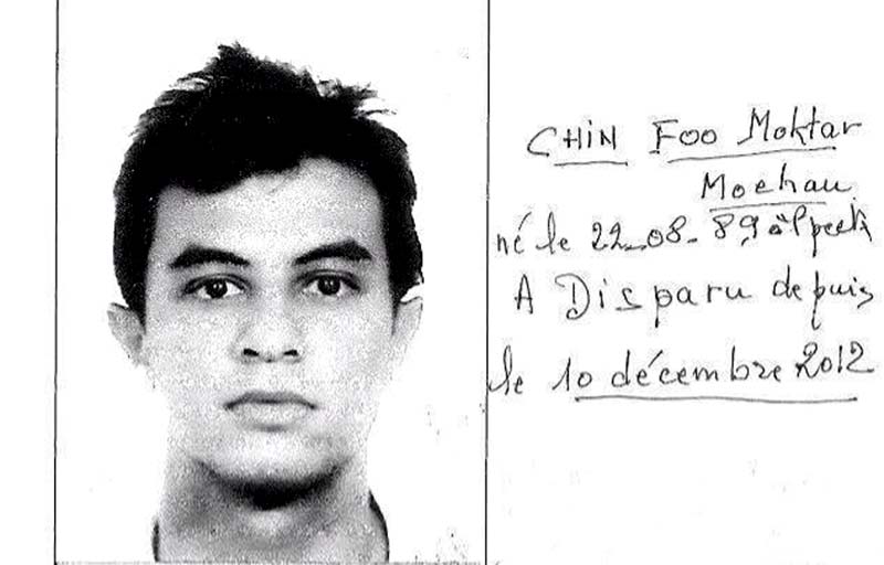 Le portrait de Moehau Moktar Chin Foo, porté disparu depuis décembre 2012 ©DR