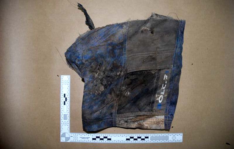 Le short retrouvé à l'aplomb du corps de la victime ©Gendarmerie Nationale