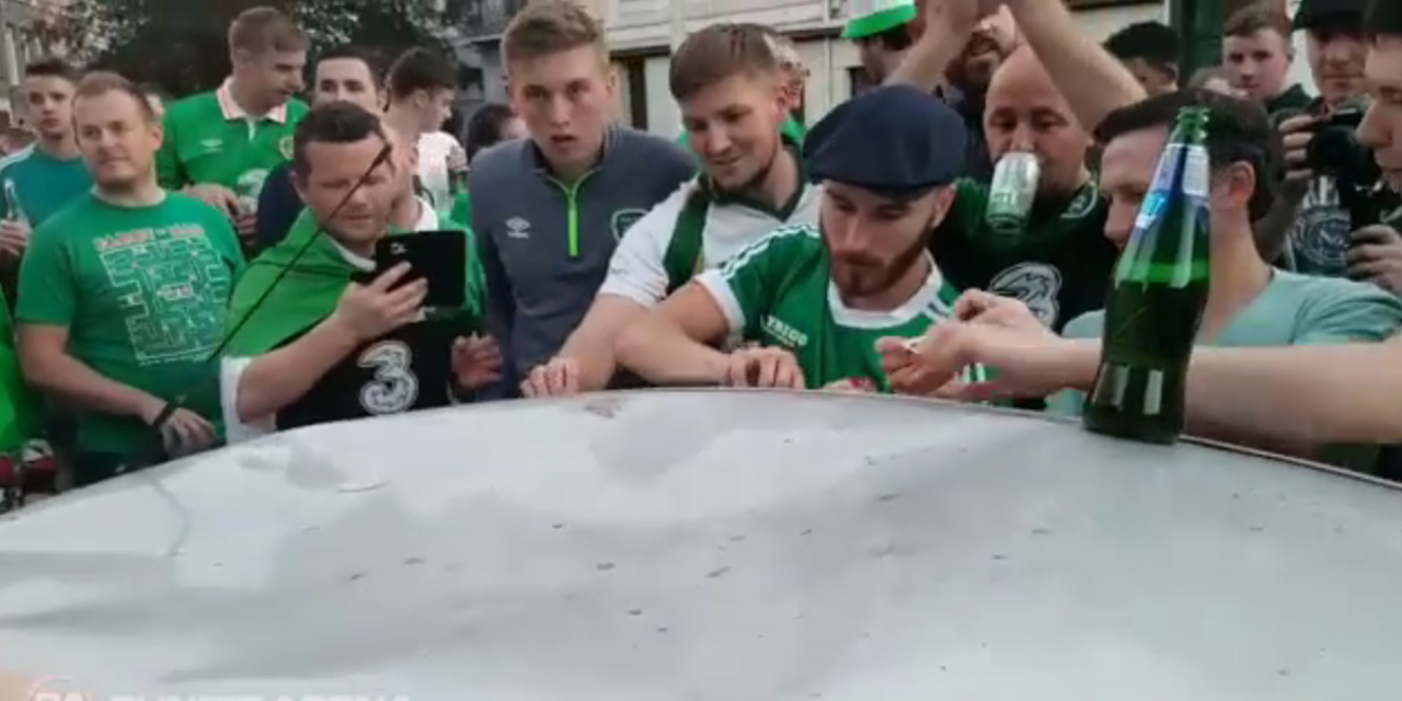 Et une nouvelle vidéo des supporters irlandais !@ Capture d'écran