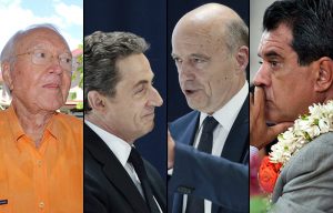 Gaston Flosse, soutien de Nicolas Sarkozy, et Edouard Fritch, soutien d'Alain Juppé. @ Radio 1 et AFP