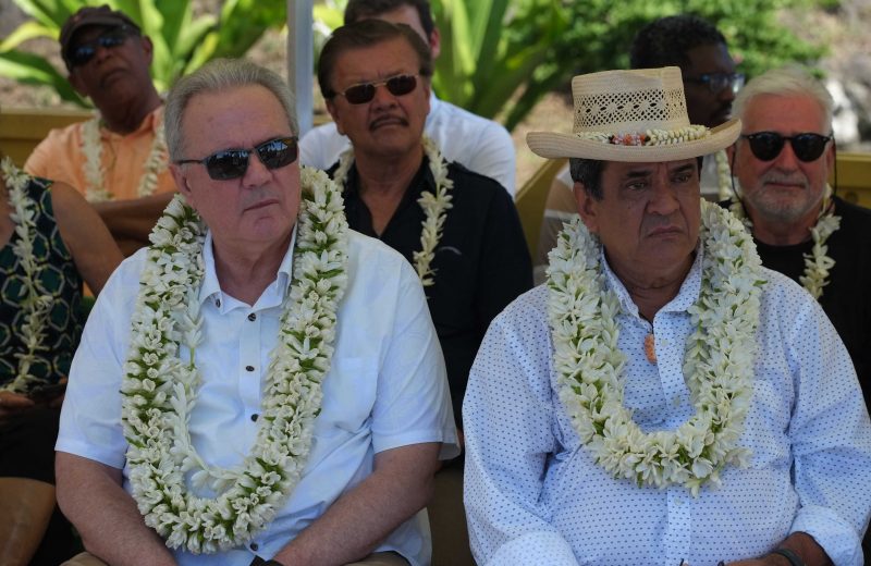 Neven Mimica member of the EC in charge of international cooperation and development in location at Moorea for the 17th OCT-EU forum