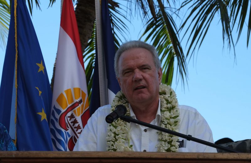 Neven Mimica member of the EC in charge of international cooperation and development in location at Moorea for the 17th OCT-EU forum