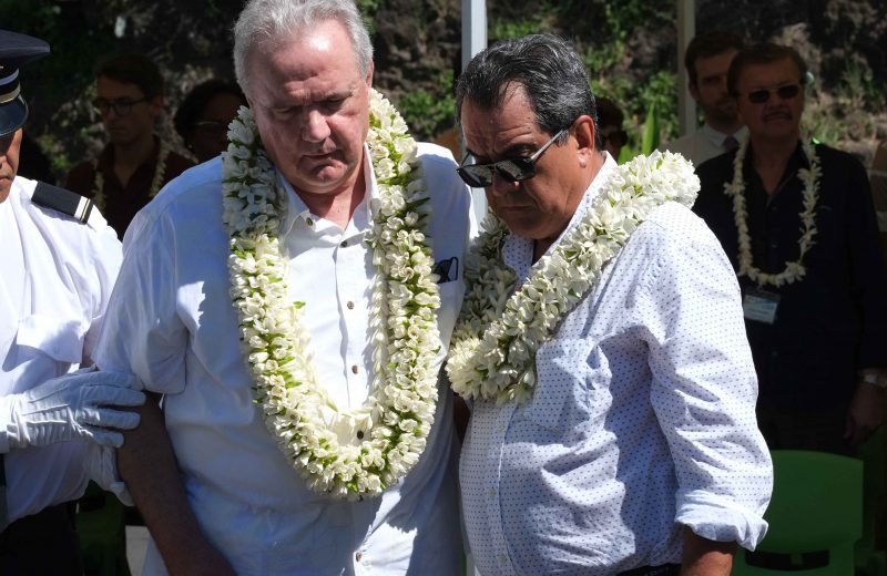 Neven Mimica member of the EC in charge of international cooperation and development in location at Moorea for the 17th OCT-EU forum