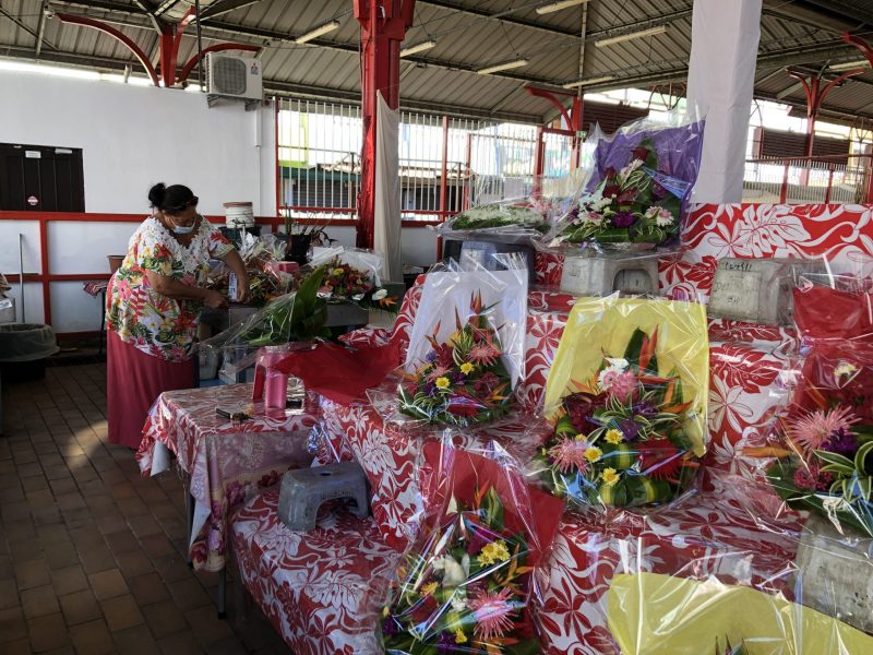 fleurs marché papeete