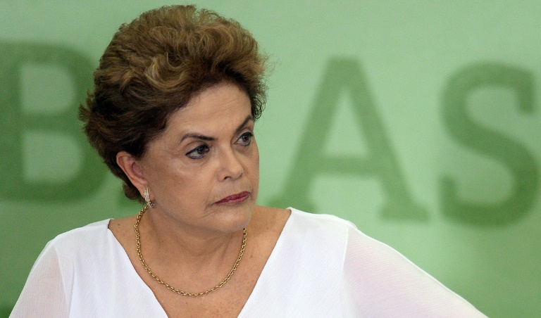 La présidente brésilienne Dilma Rousseff le 1er avril 2016 à Brasilia. © AFP
