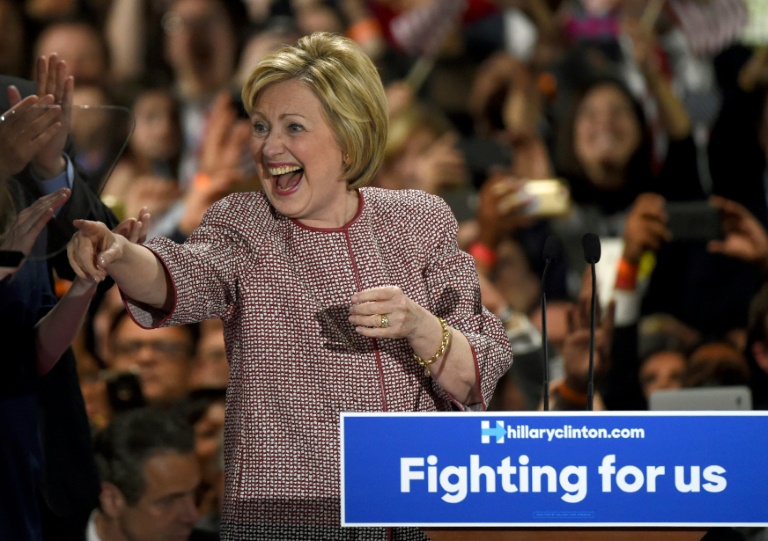 La candidate &agrave; la primaire d&eacute;mocrate Hillary Clinton le 19 avril 2016 &agrave; New York. &copy; AFP